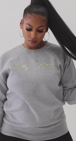 Young Tycoons Foundation Multi Color Crew Neck Sweater