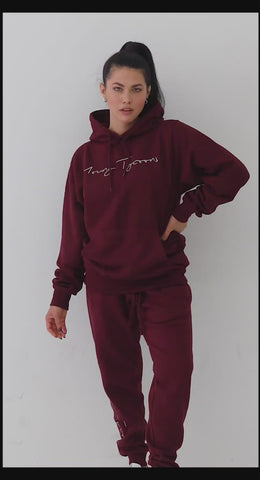 Young Tycoons Foundation Maroon Jogger Set